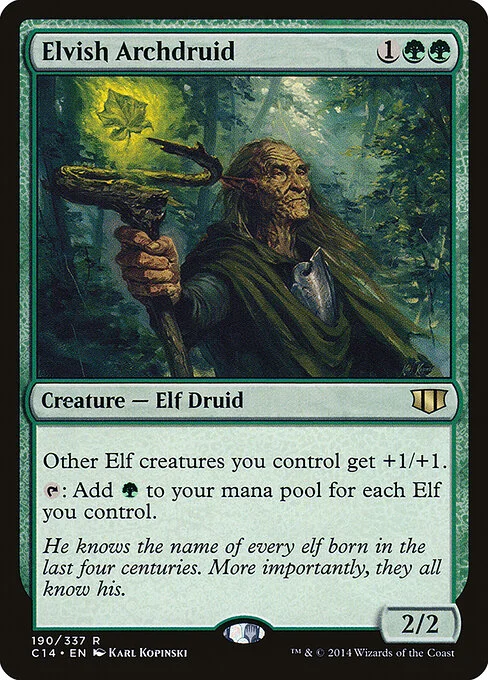 Elvish Archdruid, carta Magic di tipo Creature — Elf Druid illustrata da Karl Kopinski