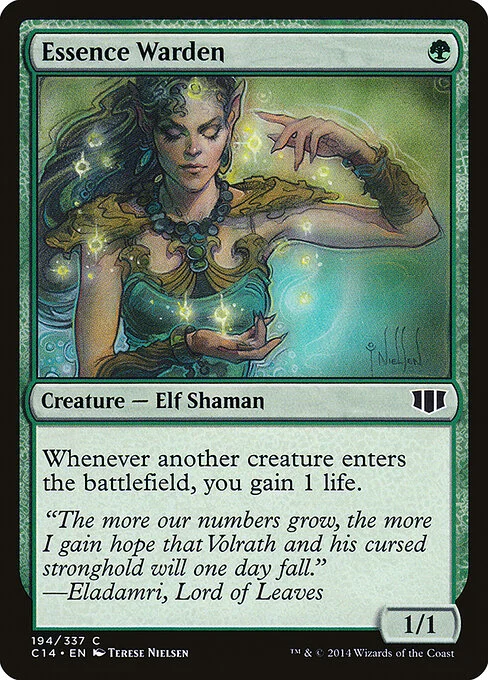 Essence Warden, carta Magic di tipo Creature — Elf Shaman illustrata da Terese Nielsen