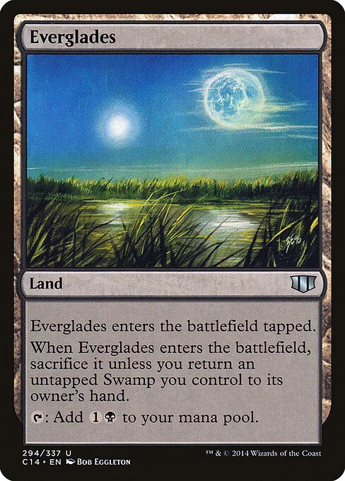Everglades, carta Magic di tipo Land illustrata da Bob Eggleton