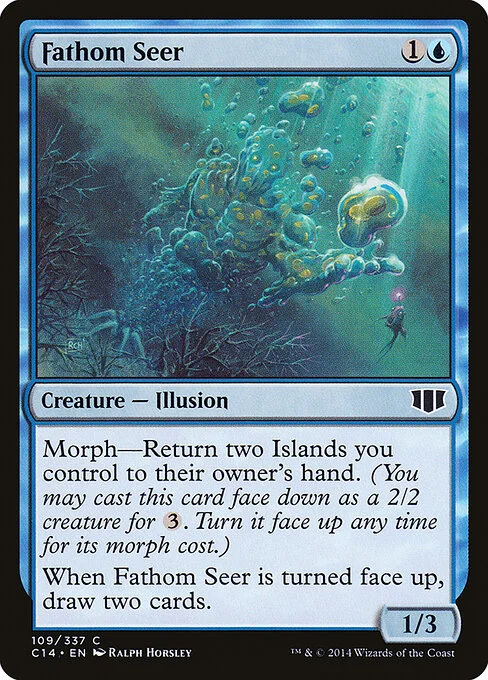 Fathom Seer, carta Magic di tipo Creature — Illusion illustrata da Ralph Horsley