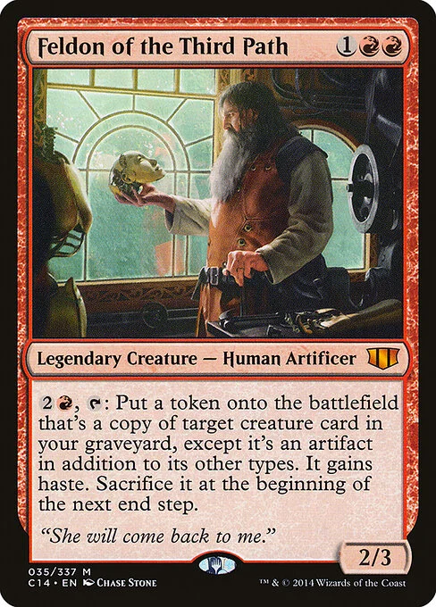 Feldon of the Third Path, carta Magic di tipo Legendary Creature — Human Artificer illustrata da Chase Stone