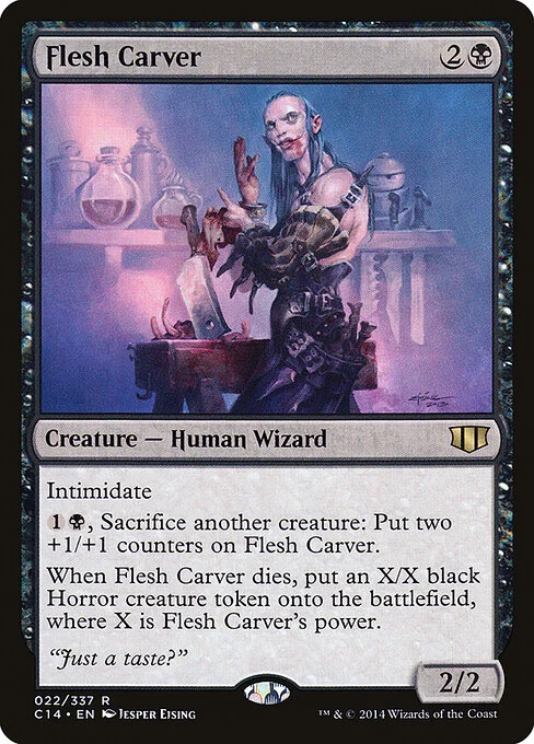 Flesh Carver, carta Magic di tipo Creature — Human Wizard illustrata da Jesper Ejsing