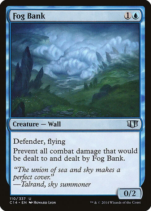 Fog Bank, carta Magic di tipo Creature — Wall illustrata da Howard Lyon