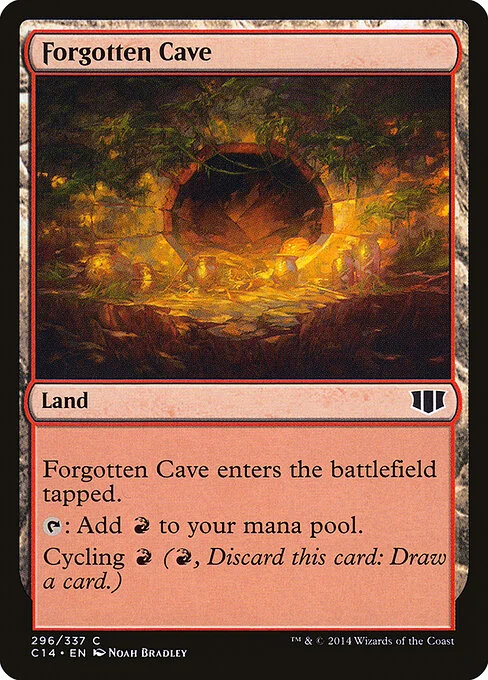 Forgotten Cave, carta Magic di tipo Land illustrata da Noah Bradley