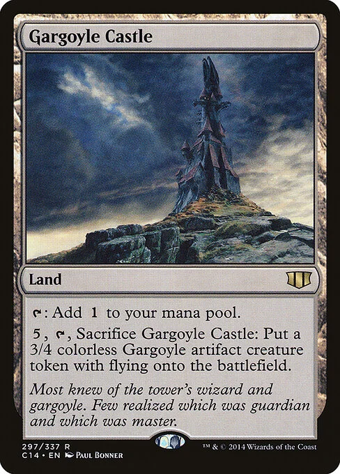 Gargoyle Castle, carta Magic di tipo Land illustrata da Paul Bonner