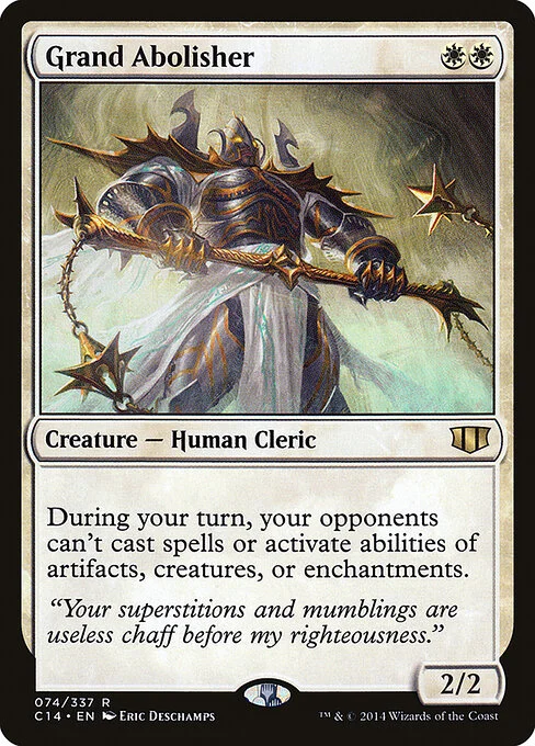 Grand Abolisher, carta Magic di tipo Creature — Human Cleric illustrata da Eric Deschamps