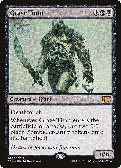 Grave Titan, carta Magic di tipo Creature — Giant illustrata da Nils Hamm