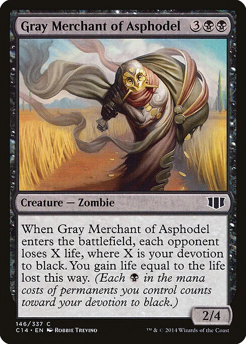 Gray Merchant of Asphodel, carta Magic di tipo Creature — Zombie illustrata da Robbie Trevino