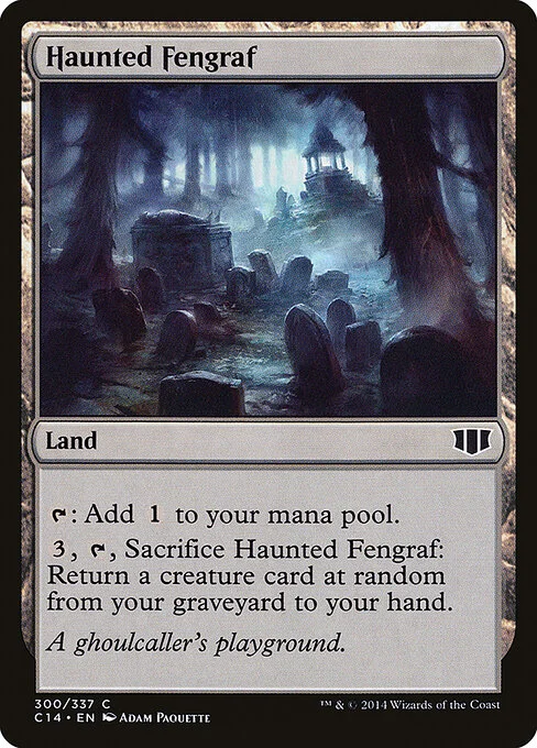Haunted Fengraf, carta Magic di tipo Land illustrata da Adam Paquette