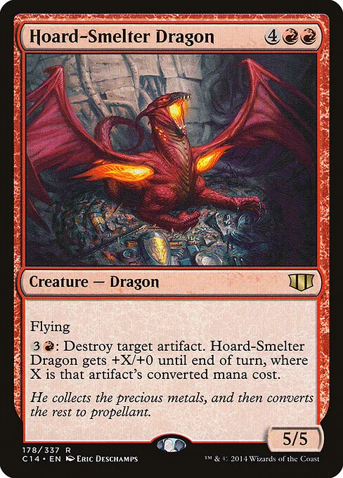 Hoard-Smelter Dragon, carta Magic di tipo Creature — Dragon illustrata da Eric Deschamps