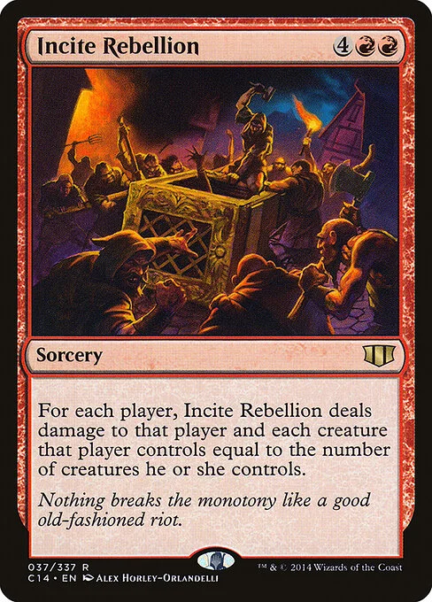 Incite Rebellion, carta Magic di tipo Sorcery illustrata da Alex Horley-Orlandelli