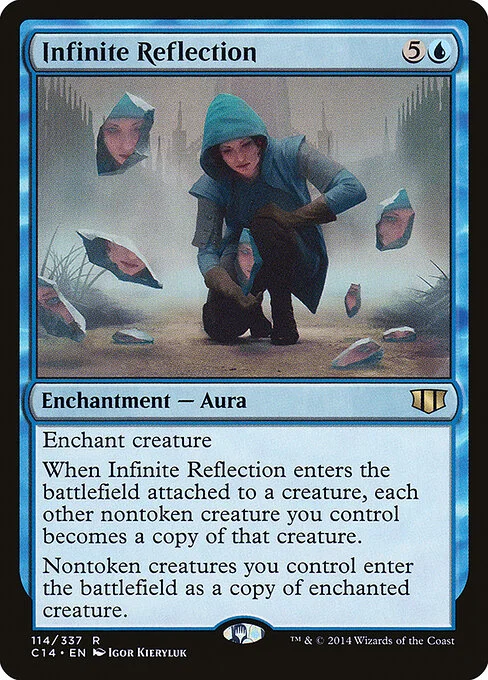 Infinite Reflection, carta Magic di tipo Enchantment — Aura illustrata da Igor Kieryluk