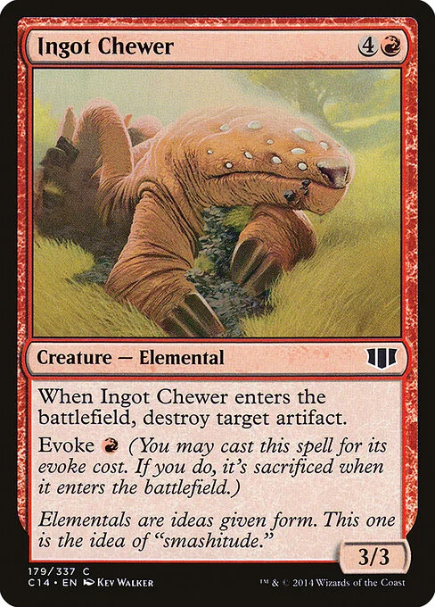Ingot Chewer, carta Magic di tipo Creature — Elemental illustrata da Kev Walker