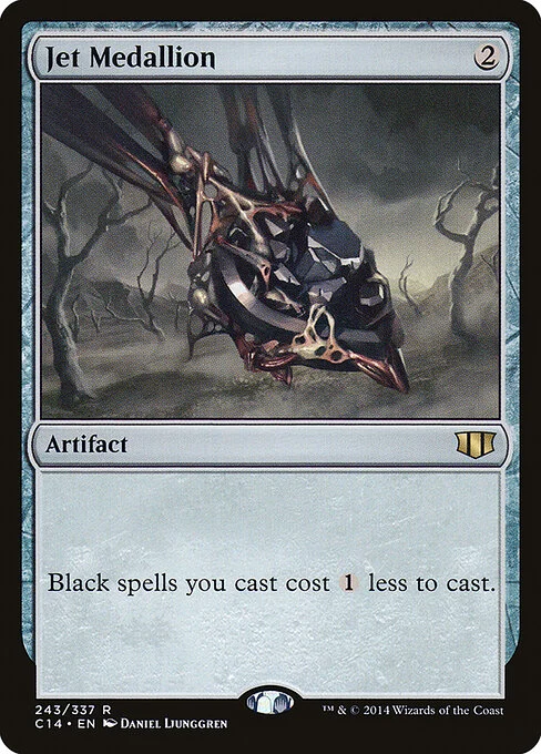 Jet Medallion, carta Magic di tipo Artifact illustrata da Daniel Ljunggren
