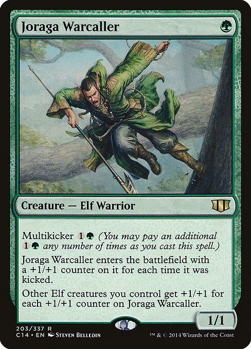 Joraga Warcaller, carta Magic di tipo Creature — Elf Warrior illustrata da Steven Belledin