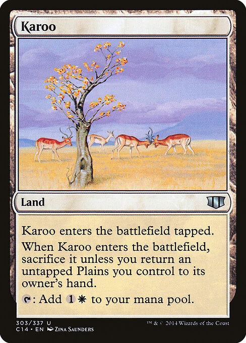 Karoo, carta Magic di tipo Land illustrata da Zina Saunders
