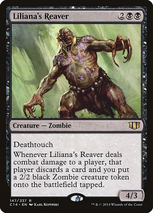 Liliana's Reaver, carta Magic di tipo Creature — Zombie illustrata da Karl Kopinski