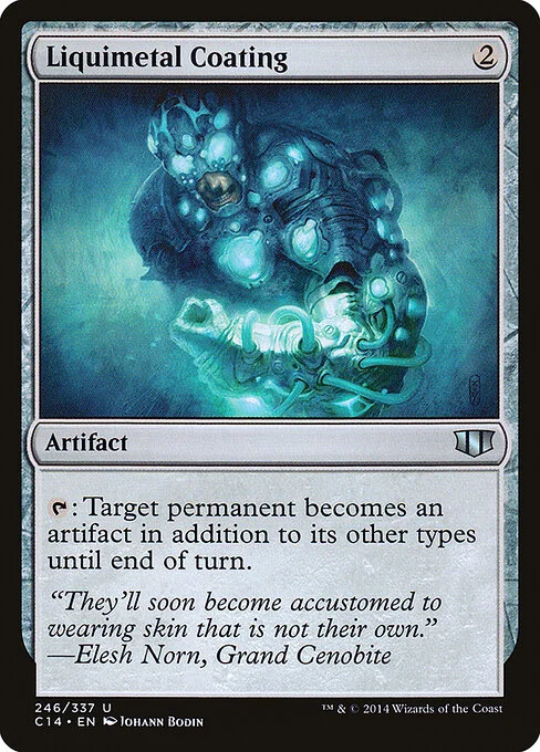 Liquimetal Coating, carta Magic di tipo Artifact illustrata da Johann Bodin
