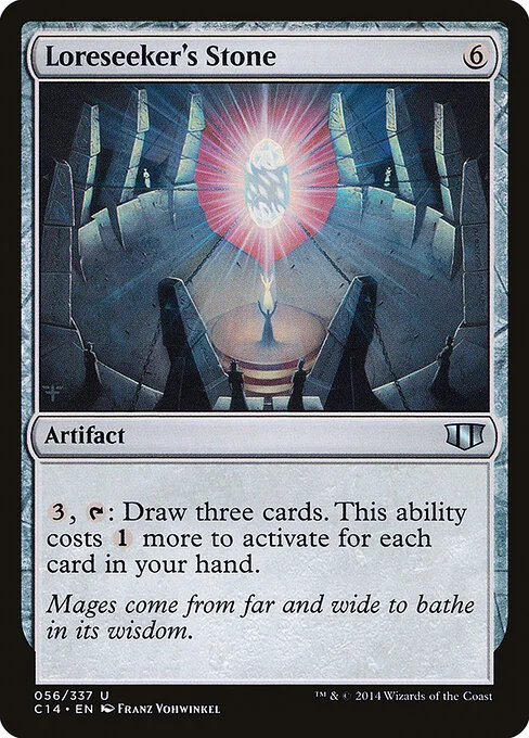 Loreseeker's Stone, carta Magic di tipo Artifact illustrata da Franz Vohwinkel