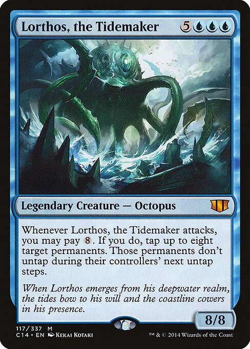Lorthos, the Tidemaker, carta Magic di tipo Legendary Creature — Octopus illustrata da Kekai Kotaki