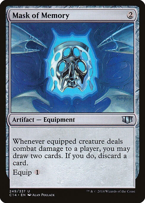 Mask of Memory, carta Magic di tipo Artifact — Equipment illustrata da Alan Pollack