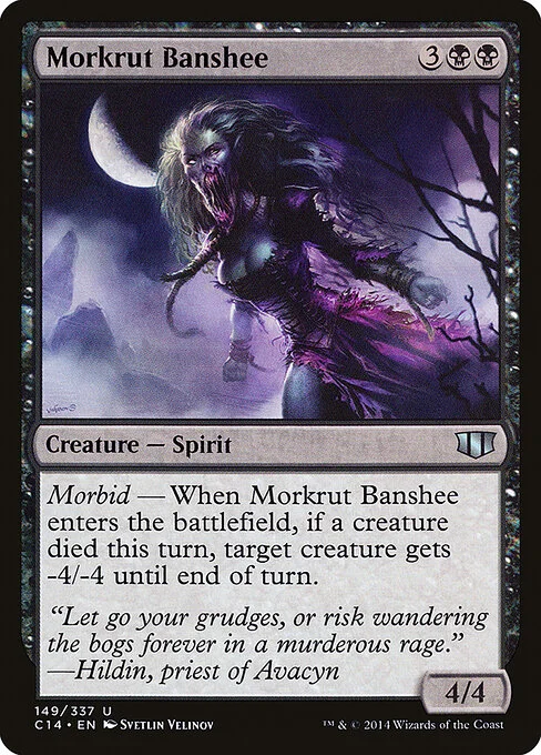 Morkrut Banshee, carta Magic di tipo Creature — Spirit illustrata da Svetlin Velinov