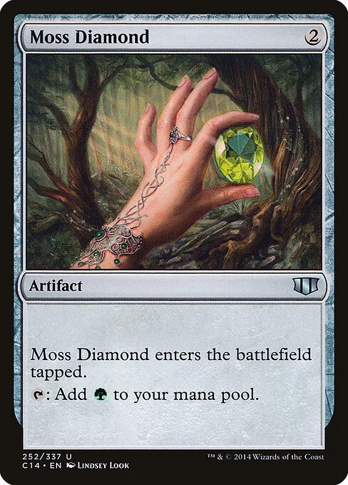 Moss Diamond, carta Magic di tipo Artifact illustrata da Lindsey Look