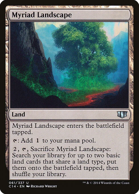 Myriad Landscape, carta Magic di tipo Land illustrata da Richard Wright