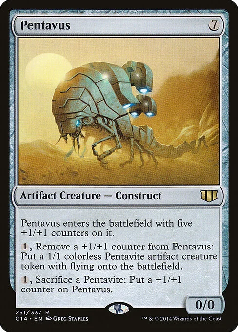 Pentavus, carta Magic di tipo Artifact Creature — Construct illustrata da Greg Staples