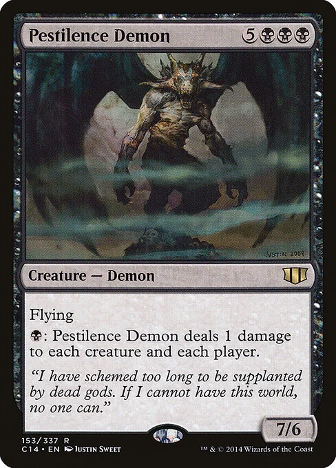 Pestilence Demon, carta Magic di tipo Creature — Demon illustrata da Justin Sweet