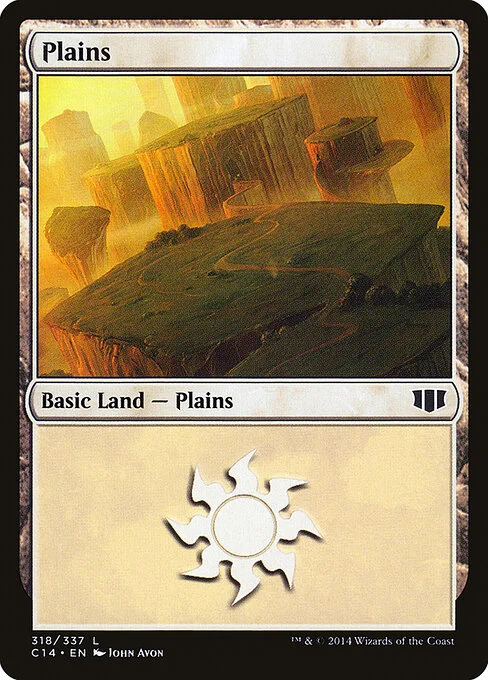 Plains, carta Magic di tipo Basic Land — Plains illustrata da John Avon
