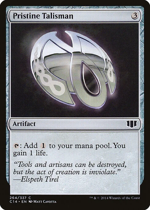 Pristine Talisman, carta Magic di tipo Artifact illustrata da Matt Cavotta