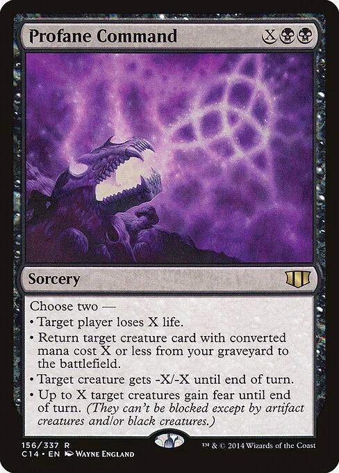 Profane Command, carta Magic di tipo Sorcery illustrata da Wayne England