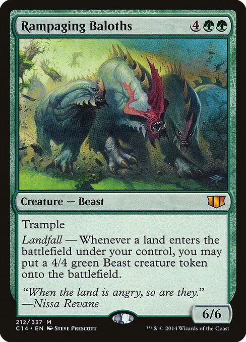 Rampaging Baloths, carta Magic di tipo Creature — Beast illustrata da Steve Prescott