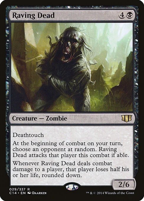 Raving Dead, carta Magic di tipo Creature — Zombie illustrata da Daarken