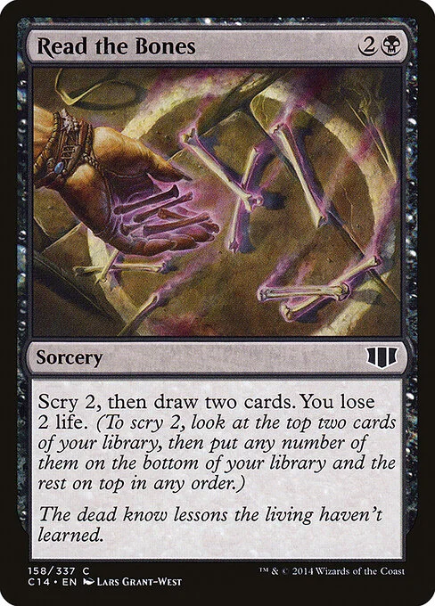 Read the Bones, carta Magic di tipo Sorcery illustrata da Lars Grant-West