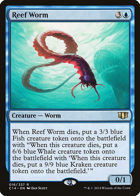 Reef Worm, carta Magic di tipo Creature — Worm illustrata da Dan Murayama Scott