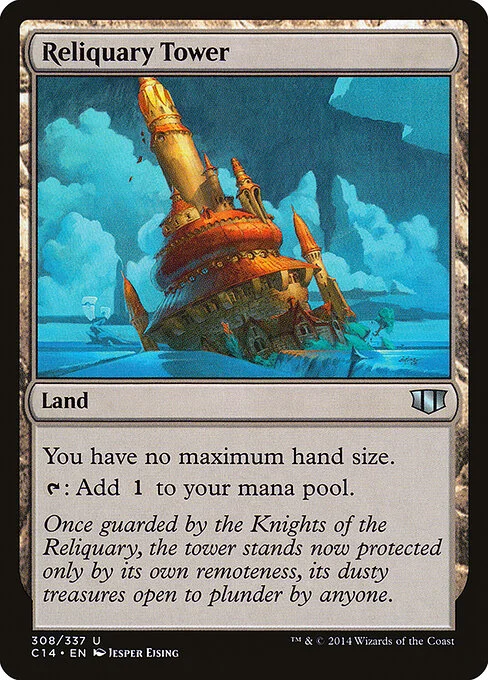 Reliquary Tower, carta Magic di tipo Land illustrata da Jesper Ejsing