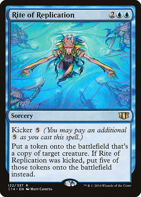 Rite of Replication, carta Magic di tipo Sorcery illustrata da Matt Cavotta