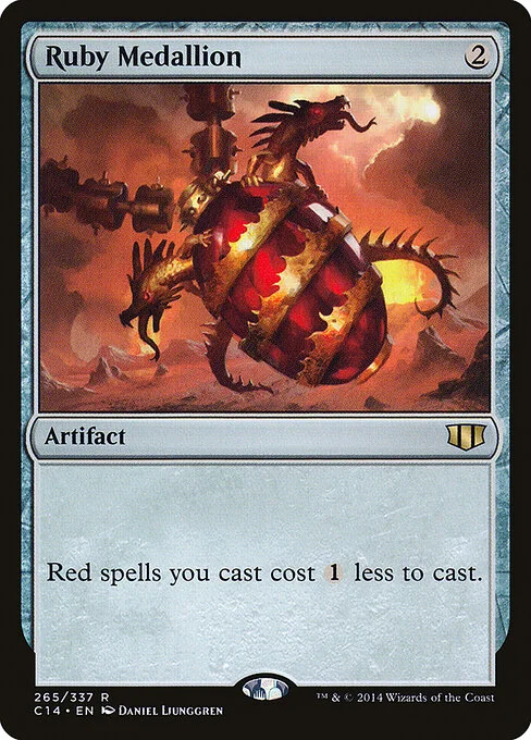 Ruby Medallion, carta Magic di tipo Artifact illustrata da Daniel Ljunggren