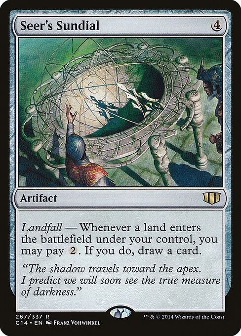 Seer's Sundial, carta Magic di tipo Artifact illustrata da Franz Vohwinkel