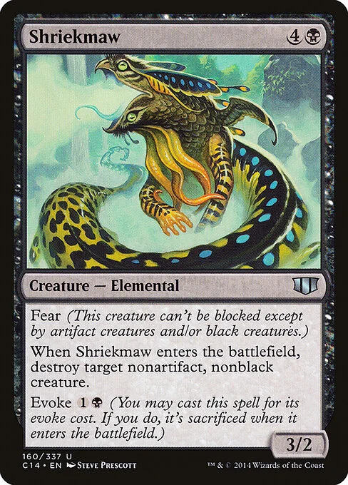 Shriekmaw, carta Magic di tipo Creature — Elemental illustrata da Steve Prescott