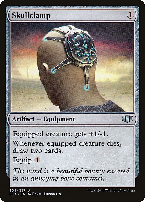 Skullclamp, carta Magic di tipo Artifact — Equipment illustrata da Daniel Ljunggren