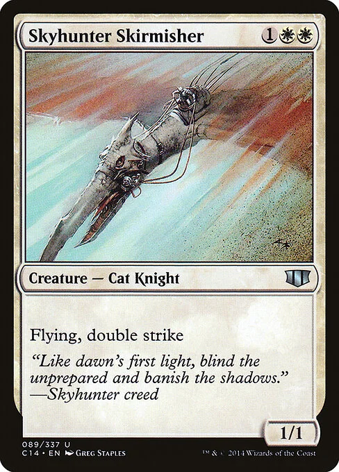 Skyhunter Skirmisher, carta Magic di tipo Creature — Cat Knight illustrata da Greg Staples