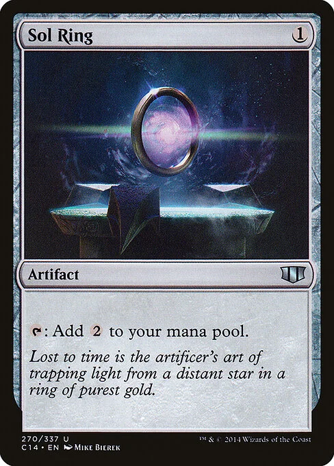 Sol Ring, carta Magic di tipo Artifact illustrata da Mike Bierek