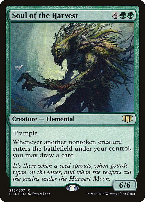 Soul of the Harvest, carta Magic di tipo Creature — Elemental illustrata da Eytan Zana