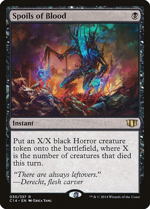 Spoils of Blood, carta Magic di tipo Instant illustrata da Erica Yang