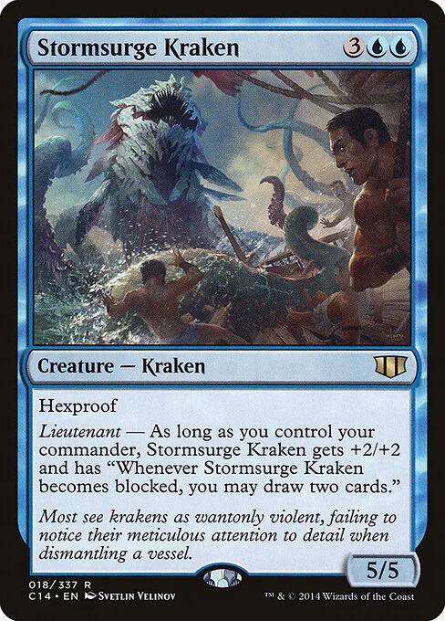 Stormsurge Kraken, carta Magic di tipo Creature — Kraken illustrata da Svetlin Velinov