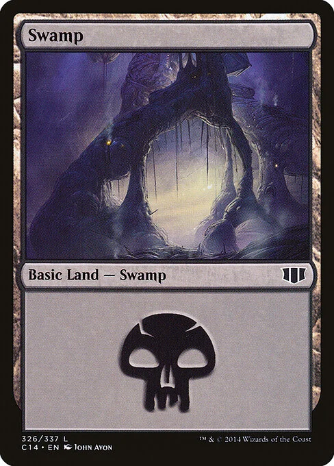 Swamp, carta Magic di tipo Basic Land — Swamp illustrata da John Avon