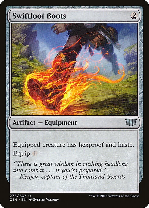 Swiftfoot Boots, carta Magic di tipo Artifact — Equipment illustrata da Svetlin Velinov